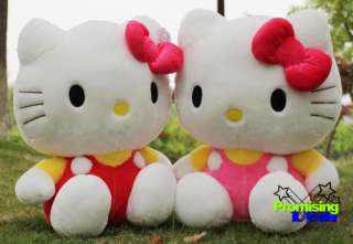 27 GIANT HELLO KITTY HUGE SOFT STUFFED GIFT DOLL CUTE PLUSH PINK/RED 