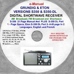 Grundig S 350 & Digital E ton Shortwave Radio, Grundig Operating 