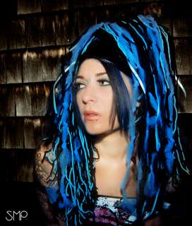 These Bright Turquoise and Black hair falls are a great way to make a 