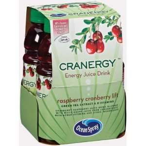 Ocean Spray Cranergy Energy Juice Drink Raspberry Cranberry Lift   6 