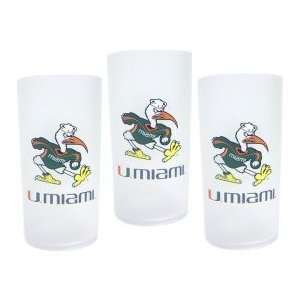  Miami Hurricanes NCAA Tumbler Drinkware Set (3 Pack) by 