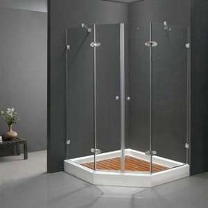   Frameless Neo Angle Double Door Shower Enclosure   42 Inch x 42 Inch