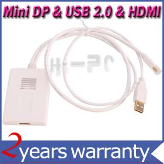Mini DisplayPort Video +USB Audio to HDMI Cable Adapter  