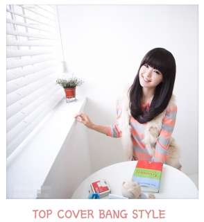   Top Cover Clip on Bangs Hair Pieces, Premium Hair Extensions Clip in