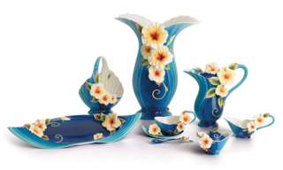 Franz Island Hibiscus flower porcelain sculptured porcelain ornamental 