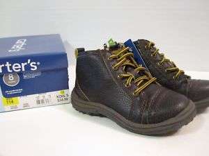 NEW Carters Brown Boys Zipper Hiking Shoe Boots Size 6  