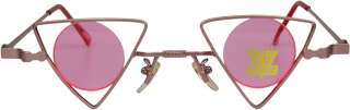Triangle Pink Round Lens Steampunk Sun Glasses 685  