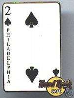     PHILADELPHIA Hard Rock Cafe PLAYING CARD Series PIN 2002  