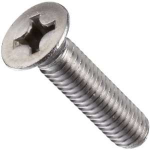 Stainless Steel 18 8 Machine Screw, Vented Flat Head, Phillips Drive 