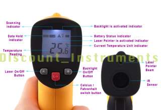 New Infrared IR Laser Digital Thermometer  50   550°C  