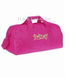 Personalized Recycled Duffle Bag Gym Cheer Many Colors  
