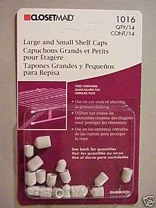 Closetmaid 6 Packs Large And Small Shelf Caps #1016  