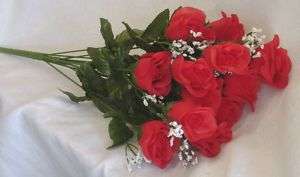   ~ APPLE RED ~ Silk Wedding Flowers Centerpieces Bouquets DIY  