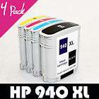 4pk HP 940 XL Ink For Officejet Pro 8500a Plus A910g