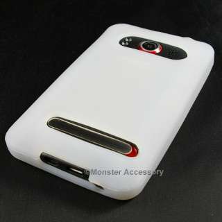 WHITE Soft Gel Skin Case HTC EVO 4G Accessory Sprint  