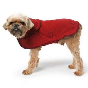  Red Dog Coat with Black Embroidery Trim 16 