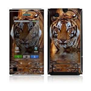 Fearless Tiger Protector Skin Decal Sticker for Motorola Devour Cell 