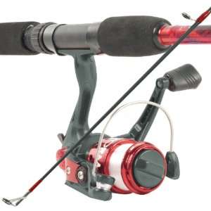 South Bend Worm Gear Fishing Rod and Spinning Reel Combo, Red  