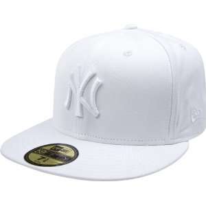   New York Yankees White on White 59FIFTY Fitted Cap