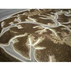 Aerial of Soda Flats, Carrizo Plain National Monument, California, USA 