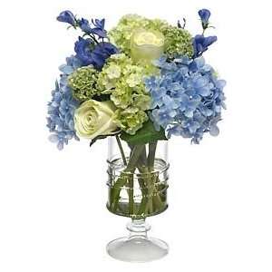   Bouquet in Vase with Swirl Small Hydrangea and Snowball Bouquet in
