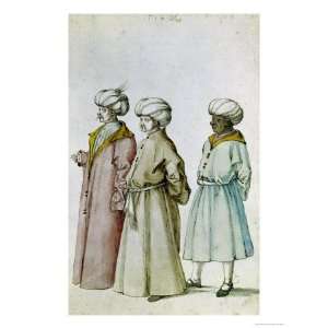  Study of Turkish Costumes Giclee Poster Print by Albrecht 