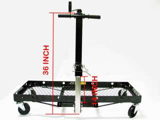 HITCH MOUNTED CARGO CARRIER WITH WHEELS & TRAILER JACK  