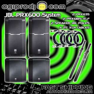 JBL PRX635 PRX618S XLF Complete PA System FREE EXTRAS  