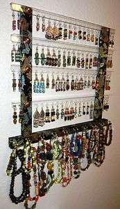    Earring Holder, Bracelet & Necklace Rack & Jewelry Organizer  