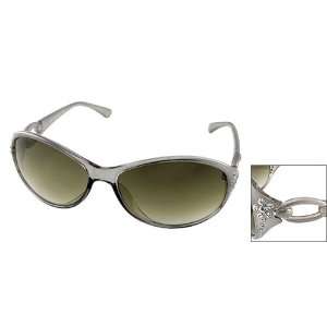   Olive Green Lens Full Rim Plastic Ladies Sunglasses