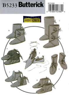 Historic Footwear   Shoes, Mocassins & Boots   7 Styles   B5233 Sewing 