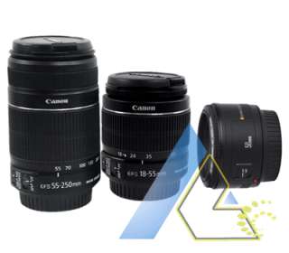 Canon EOS Kiss X5 / 600D Kit 18 55mm II + 55 250mm II +50mm +1 Year 