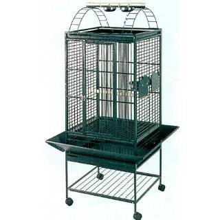Brand New Parrot Bird Wrought Iron Cage Play Top On Wheels L18 x W18 