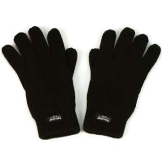   Thinsulate Insulation Lined 40gm 3M Knit Snow Ski Gloves Black L/XL