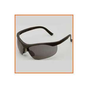  Bifocal Safety Glasses (Black Frame, Smoke Lens)+1.0