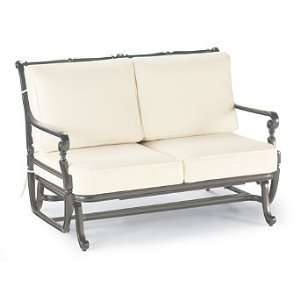  Carlisle Outdoor Glider Outdoor Loveseat with Cushions in 