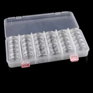 Plastic Bead Box Case Organizer w/28 Clear Stackable Containers