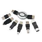 USB 2.0 Male to Mini 5P 4P and 4P 6P 1394 Firewire IEEE Adapter Travel 