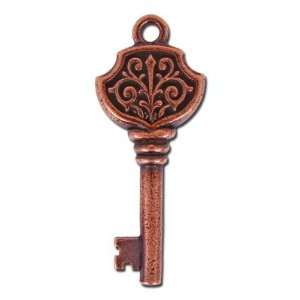  15mm Antique Copper Victorian Key by Tierracast Arts 