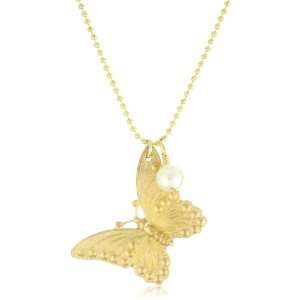 Dillon Rogers A Charmed Neck Butterfly and Simulated Pearl Chain 