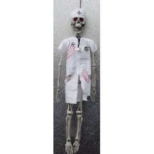  Ganz Halloween EH18674 Light Up Nurse Bloodied Skeleton 