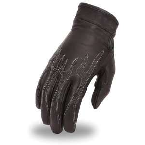   MFG First Classics Mens Leather Driving Gloves. Embroidery. FI153GEL