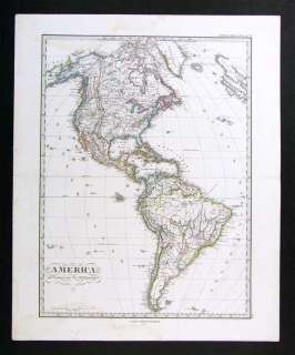 1876 Stieler Map   North & South America United States  