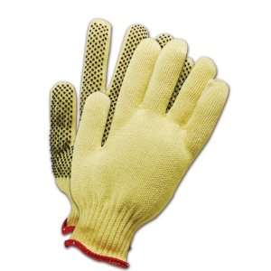Magid CutMaster 93BKVP Kevlar/Cotton Glove, One Sided Plastic Dots 