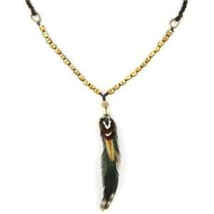 New wTag Michelle Roy Design Tan Day of the Dead Skull Feather Crystal 