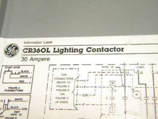 GE CR360L 30amp Lighting Contactor in Enclosure  