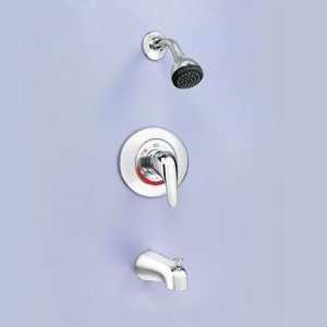   Soft Bath Tub and Shower Faucet with Lever Handle Finish Satin Nickel