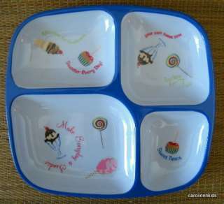 Target Home Melamine Happy Summer Sundae Sweets Plate Plastic Divided 