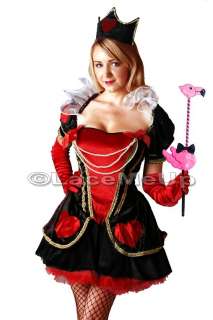Deluxe Queen Of Hearts Alice In Wonderland Fancy Dress Costume shrug 