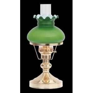  Table Lamps Green Shade Brass, Table Lamp